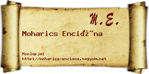 Moharics Enciána névjegykártya